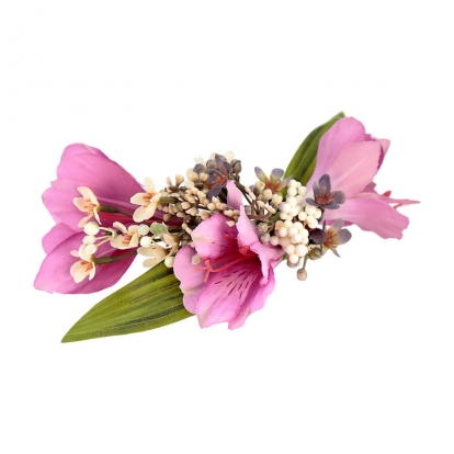 Diadema para niña de flores rosa - Deflorenflortocados