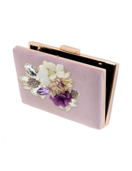Marcella Rounded Woven Textured Evening Box Clutch Purse w/ Pearl Clos –  Sophia Collection